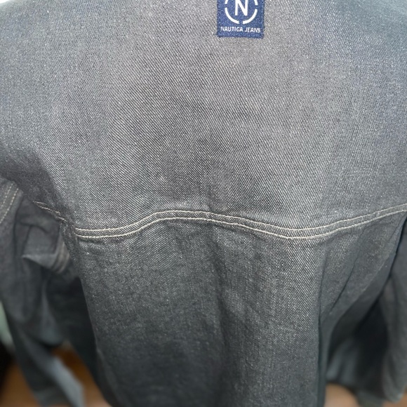Men’s charcoal gray jean jacket Nautica brand Men’s denim jacket outdoor casual - Picture 8 of 9
